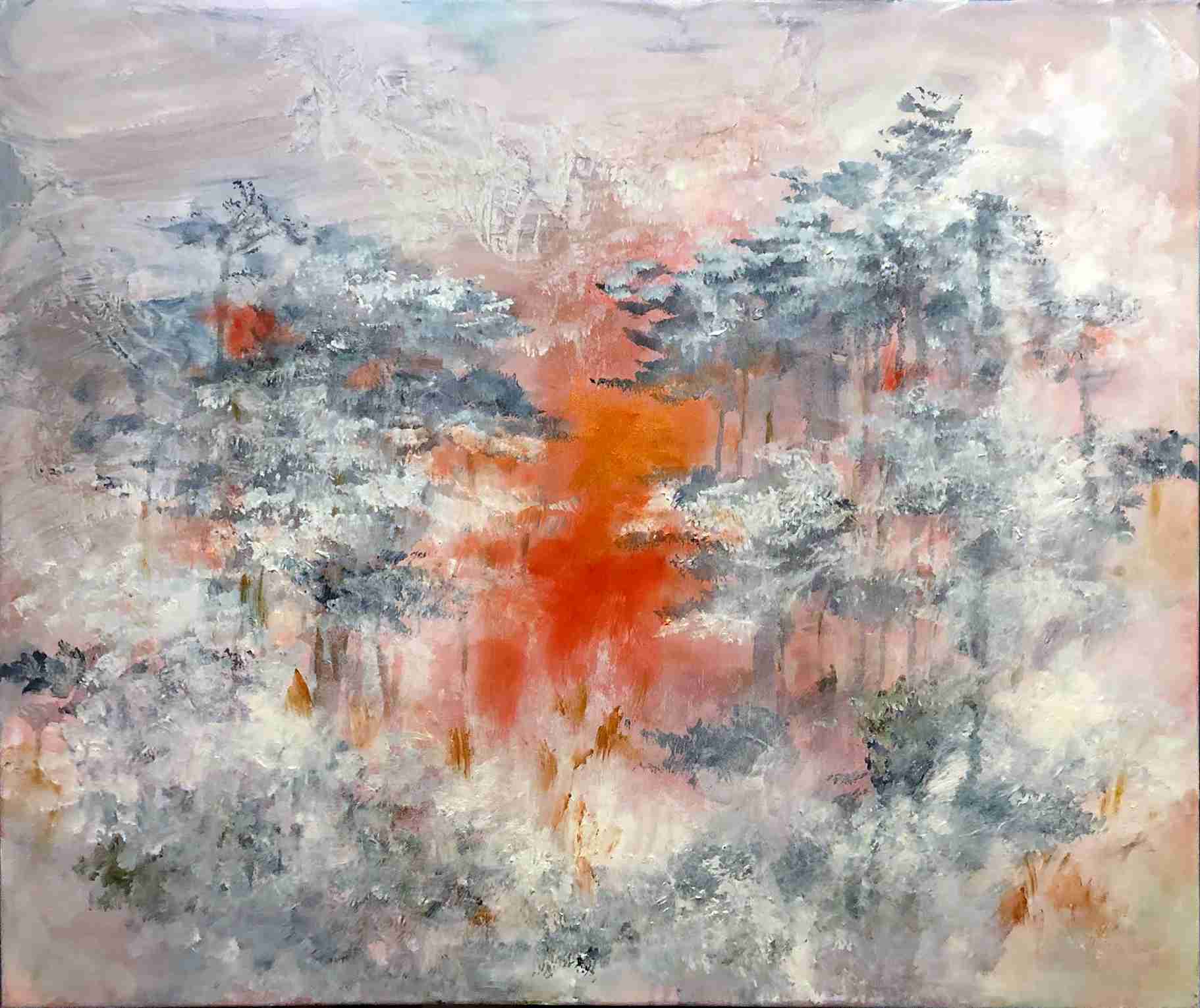 White Sunset. Oil on canvas, Rivka Aderet Myers